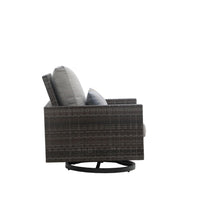 Load image into Gallery viewer, Bungalow - Patio Swivel Club Chair With Accent Pillow (Set of 2) - Gray
