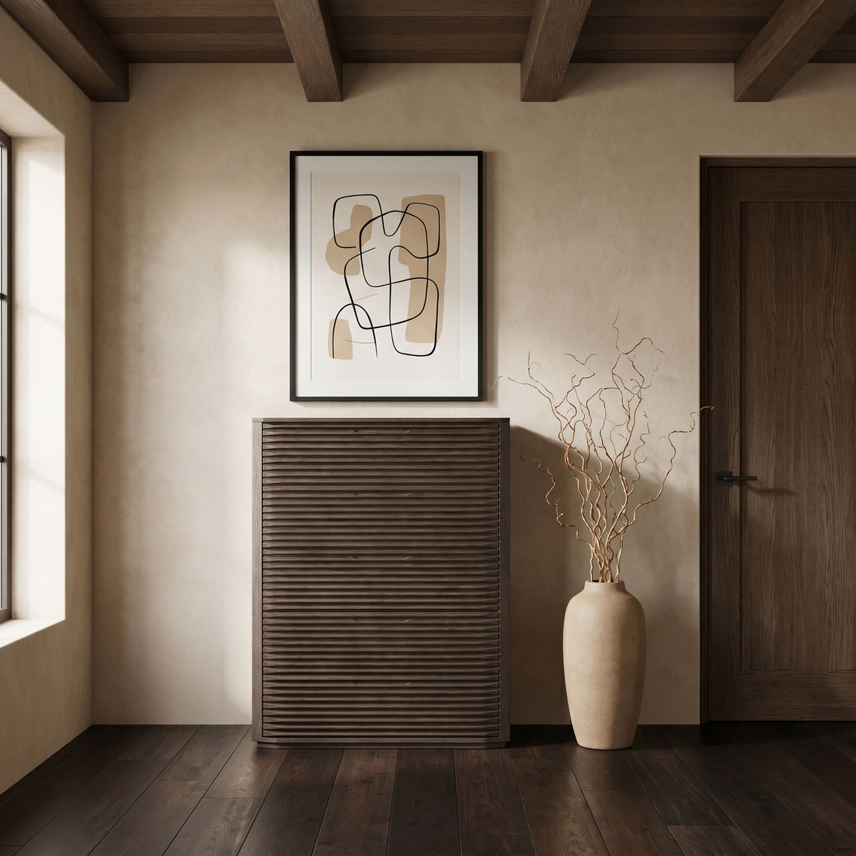 Morino - Oak Veneer And Solid Wood Chest - Brown