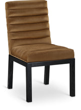 Load image into Gallery viewer, Evelyn - Dining Chair With Black Legs - Saddle
