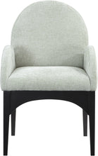 Load image into Gallery viewer, Waldorf - Chenille Dining Arm Chair With Black Legs
