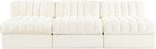 Load image into Gallery viewer, Rummi - Velvet Performance Fabric Upholstered 3 Piece Modular Armless Sofa
