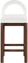 Load image into Gallery viewer, Conrad - Velvet Counter Stool With Brown Legs
