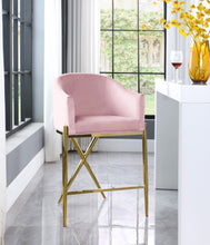 Load image into Gallery viewer, Xavier - Counter Stool with Gold Legs
