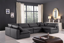 Load image into Gallery viewer, Comfy - 6 Piece Faux Leather Modular Armless Sectional
