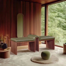 Load image into Gallery viewer, Delphine - Bench - Walnut Base
