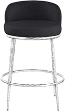 Load image into Gallery viewer, Ferro - Upholstered Counter Stool With Brushed Silver Base
