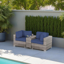 Load image into Gallery viewer, Handcrafted Outdoor Loveseat With Wicker Seating
