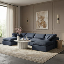 Load image into Gallery viewer, Indulge - Linen 6 Piece Modular Double Chaise Sectional
