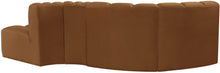 Load image into Gallery viewer, Arc - Velvet 4 Piece L-Shaped Modular Sofa - Saddle
