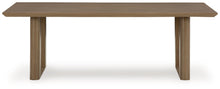 Load image into Gallery viewer, Serene Bay - Rectangular Dining Table With Umbrella Option - Dark Brown
