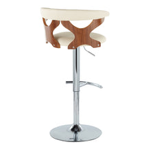 Load image into Gallery viewer, Gardenia - Mid Century Modern Adjustable Barstool With Swivel With Rounded T Footrest (Set of 2)
