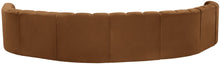 Load image into Gallery viewer, Arc - Velvet 8 Piece U-Shaped Modular Sofa - Saddle
