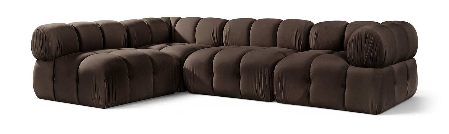 Orin - Fabric Velvet 4 Piece Modular Sectional