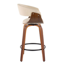 Load image into Gallery viewer, Vintage Mod - Mid Century Modern Fixed Height Counter Stool &amp; Swivel With Round Footrest (Set of 2)
