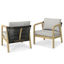 Load image into Gallery viewer, Palmetto - Outdoor Conversation Chair (Set of 2) - Stone Gray
