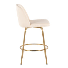 Load image into Gallery viewer, Toriano - Contemporary, Fixed Height Counter Stool With Swivel With Round Footrest (Set of 2)
