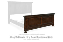 Load image into Gallery viewer, Porter - King/Cal King Panel Footboard - Rustic Brown
