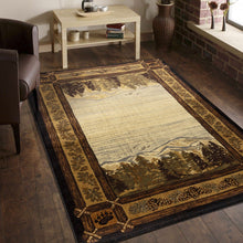 Load image into Gallery viewer, Nature's Nest - 5'3" X 7'3" Lodge Area Rug - Multi / Black
