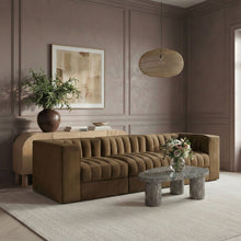 Load image into Gallery viewer, Rummi - Velvet Performance Fabric Upholstered 3 Piece Modular Sofa
