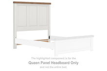 Load image into Gallery viewer, Savonport - Queen Panel Headboard - White / Brown
