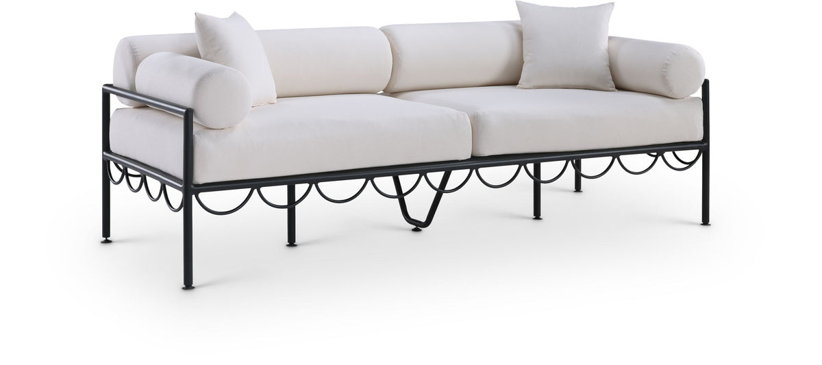 Portofino - Resilient Water Repellent Fabric 85.75" Upholstered Outdoor Patio Sofa
