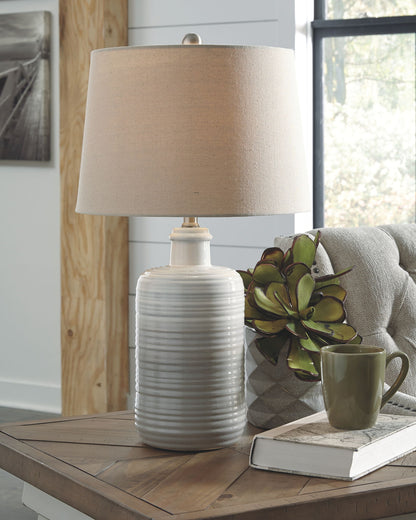 Marnina - Ceramic Table Lamp (Set of 2) - Taupe