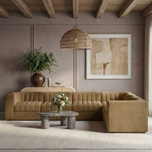 Load image into Gallery viewer, Rummi - Velvet Performance Fabric Upholstered 6 Piece Modular Sectional (With 3 Corner Chairs)
