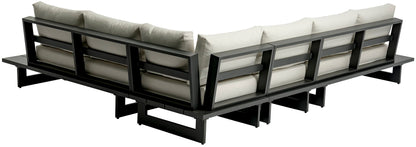 Maldives - 4 Piece Water Resistant Outdoor Patio Modular Sectional With Gray Base