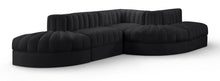 Load image into Gallery viewer, Rummi - Rounded Velvet Performance Fabric Upholstered 5 Piece Modular Sectional

