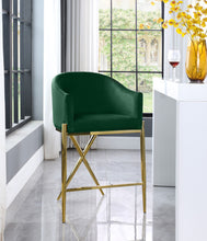 Load image into Gallery viewer, Xavier - Counter Stool with Gold Legs

