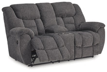 Load image into Gallery viewer, Foreside - Dbl Reclining Loveseat with Console - Charcoal
