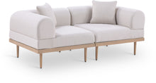 Load image into Gallery viewer, Laguna - 2 Piece Resilient Water Resistant Fabric 71" Upholstered Outdoor Patio Modular Loveseat
