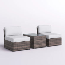 Load image into Gallery viewer, Modern Wicker Outdoor Seating Set With Cushions
