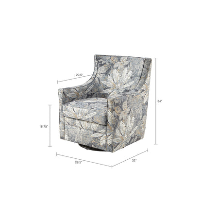 Swivel Glider Chair With Upholstery - Multicolor - Ego Home Furniture