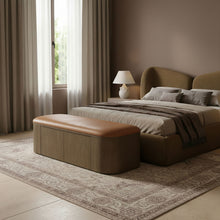 Load image into Gallery viewer, Velden - Upholstered Storage Bench With Stained Brown Base
