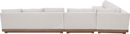 Solace - Olefin Fabric 5 Piece Outdoor Patio Modular Sectional