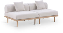 Load image into Gallery viewer, Laguna - 2 Piece Resilient Water Resistant Fabric 71" Outdoor Patio Armless Modular Loveseat
