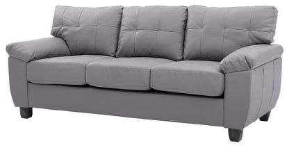 Sophisticated Sofa With Padded Arms - Gray