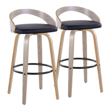 Load image into Gallery viewer, Grotto - Contemporary Fixed Height Barstool With Swivel With Round Footrest (Set of 2)

