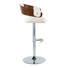 Load image into Gallery viewer, Elisa - Mid Century Modern Adjustable Barstool With Swivel With Rounded T Footrest (Set of 2)
