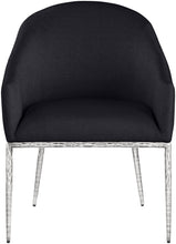Load image into Gallery viewer, Ferro - Upholstered Dining Arm Chair With Brushed Silver Legs
