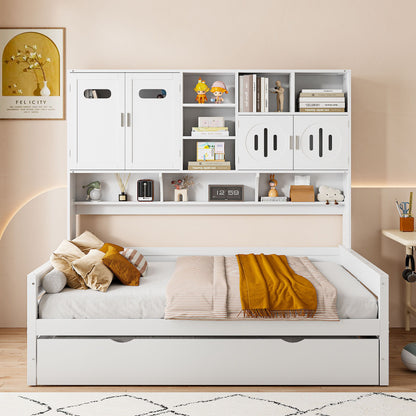 Daybed & All-In-One Cabinet And Shelf