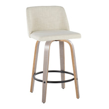Load image into Gallery viewer, Toriano - Contemporary Fixed Height Counter Stool Swivel &amp; Round Footrest (Set of 2)
