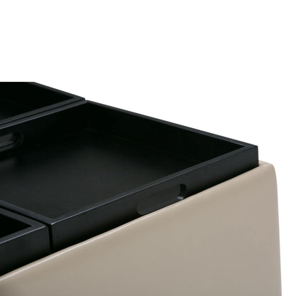 Avalon - Square Coffee Table, Storage Ottoman - Ego Home Furniture