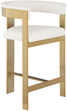 Load image into Gallery viewer, Romeo - Faux Leather Counter Stool With Gold Base (Set of 2)
