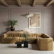Load image into Gallery viewer, Rummi - Velvet Performance Fabric Upholstered 7 Piece Modular Sectional (With 3 Corner Chairs)
