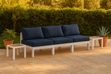 Load image into Gallery viewer, Nizuc - Outdoor Patio 3 Seat Armless Modular Sofa With White Frame
