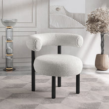 Load image into Gallery viewer, Bordeaux - Boucle Fabric Accent Chair With Black Legs
