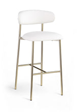 Load image into Gallery viewer, Lupita - Vegan Leather Upholstered Bar Stool With Brushed Gold Frame (Set of 2)

