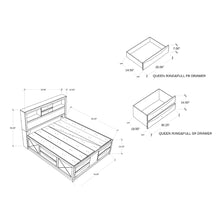 Load image into Gallery viewer, Lucille - 5 Piece Bedroom Set With Storage Drawers And Bookcase Headboard
